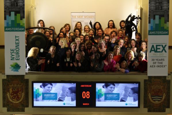 vrouwendag, <a href='/begrippen/22-nyse'> NYSE </a> <a href='/begrippen/30-euronext-amsterdam'> Euronext Amsterdam </a>, women's day