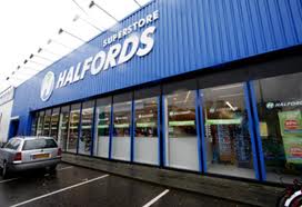 Halfords winkel, onderdeel van <a href=