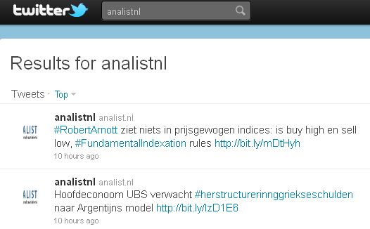 twitter analist.nl beleggen beurs aandelen